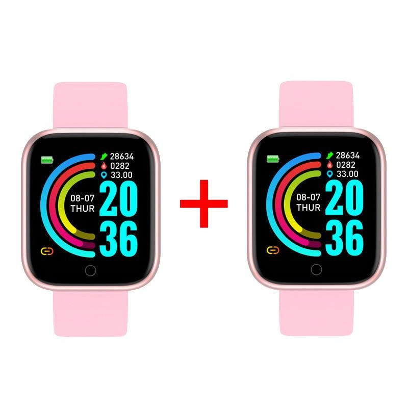 Relógio inteligente POWERWATCH Fitness À Prova D 'Água COMPRA 1 LEVA 2 relógio 009 AmploTech ROSA E ROSA 